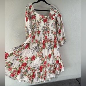 Torrid Size 1 Floral Off-shoulder Dress